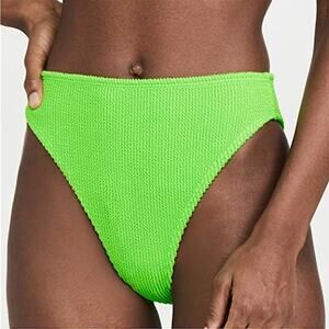 Good American Always Fits High Waist Neon Crinkle Bikini Bottoms